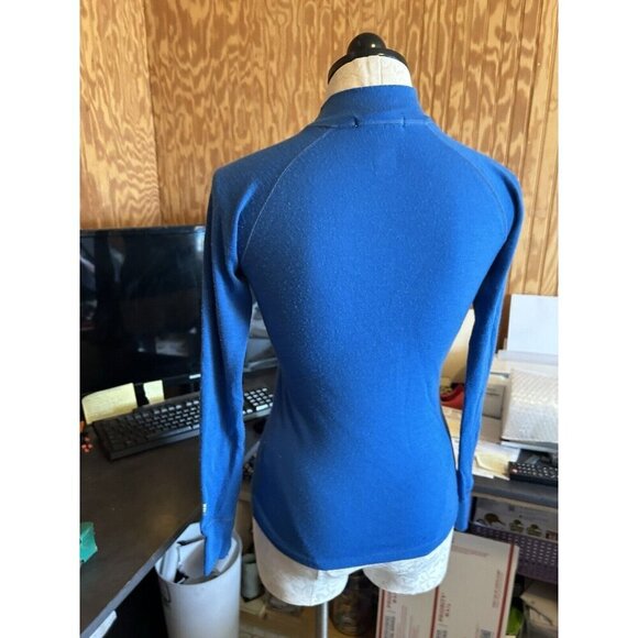 Meriwool Layers Women’s 1/2 Zip Sweater Size XS 250g Merino Wool Electric Blue - Picture 6 of 10